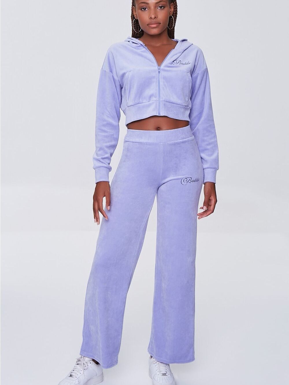 Forever 21 Lilac Velour Pants